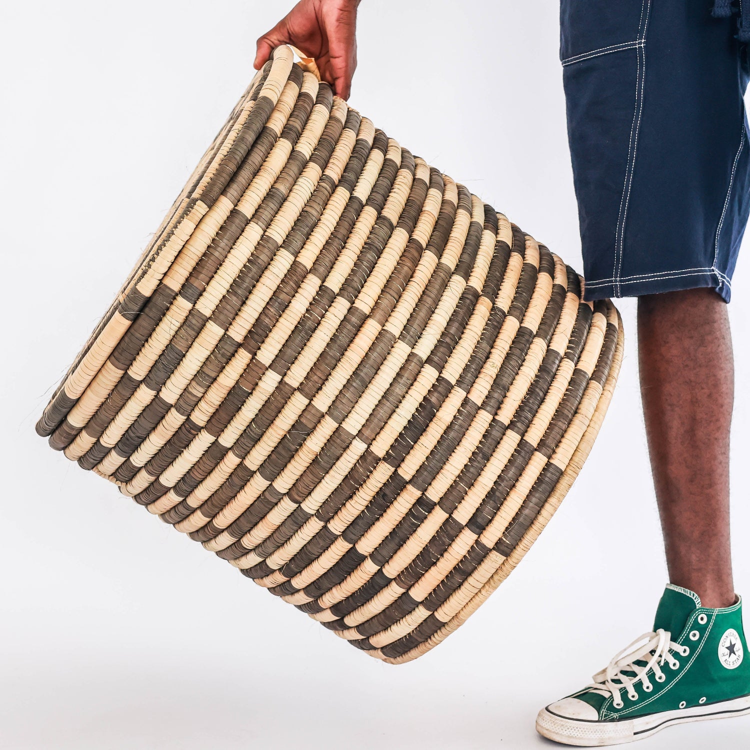 Shaded Stripe Planter Basket