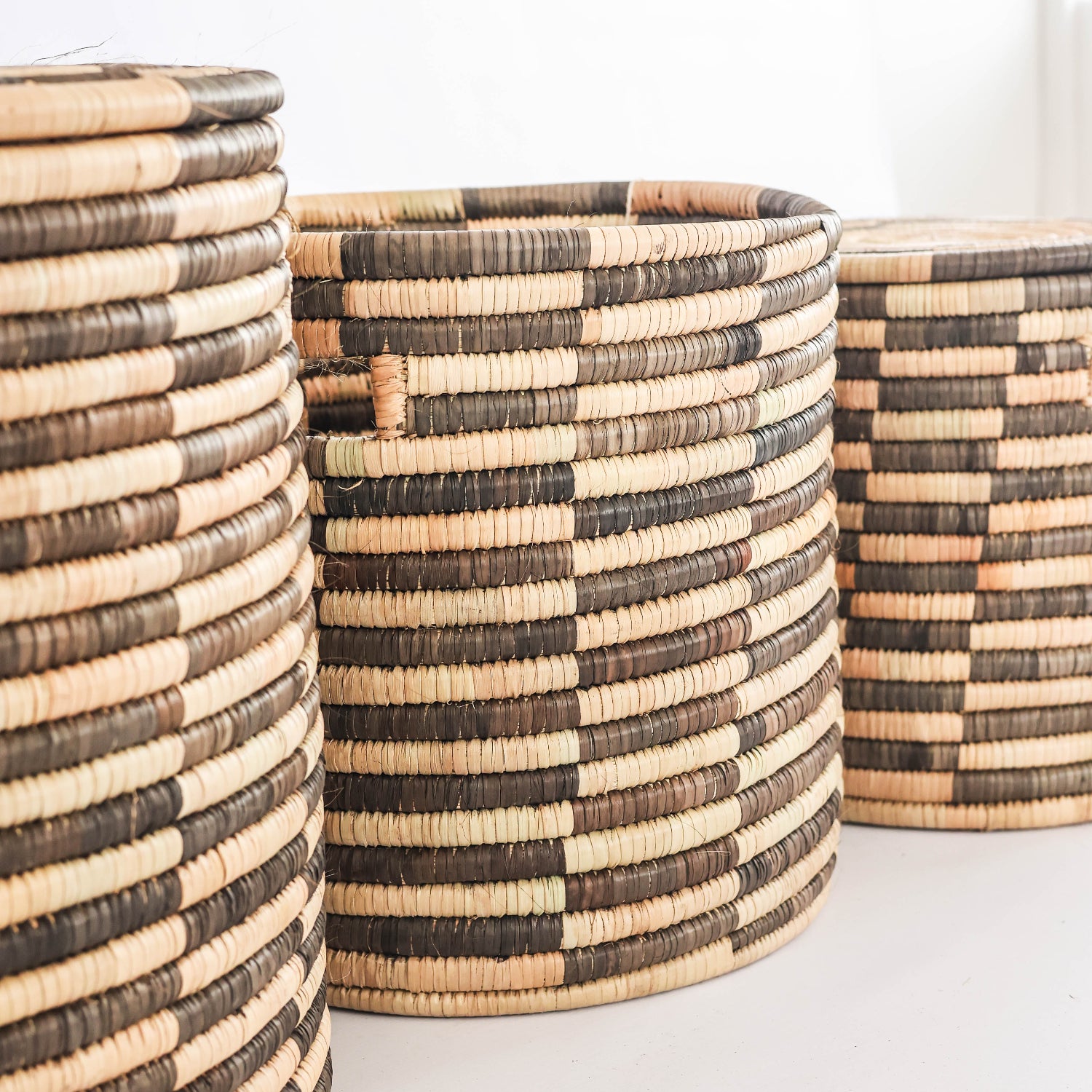 Shaded Stripe Planter Basket